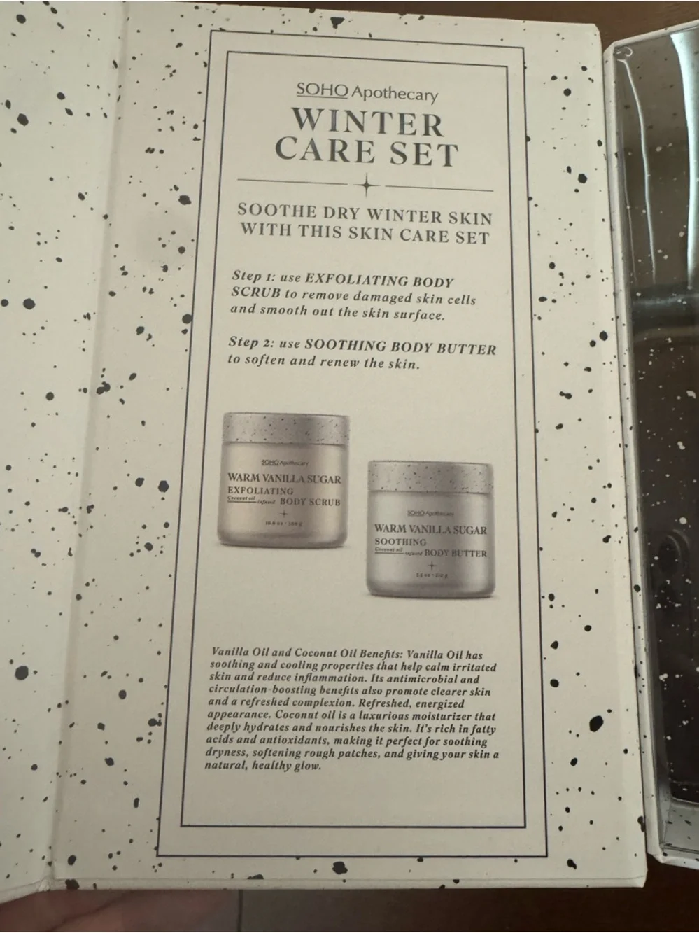 SOHO Apothecary Warm Vanilla Sugar Body Scrub & Body Butter Winter Care Set - Picture 9 of 12